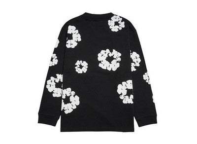 DENIM TEARS Long Sleeve Cotton Wreath Tee Black