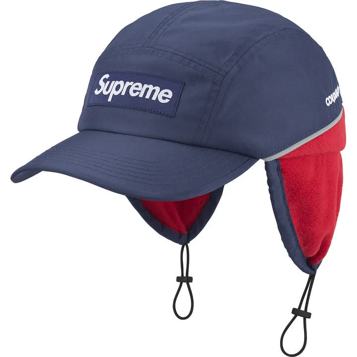 Supreme Polartec Lined Packable Earflap Camp Cap Navy