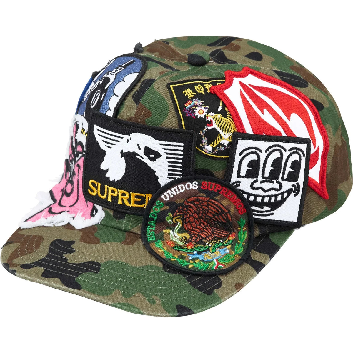 Supreme Patches 6-Panel Olive Camo