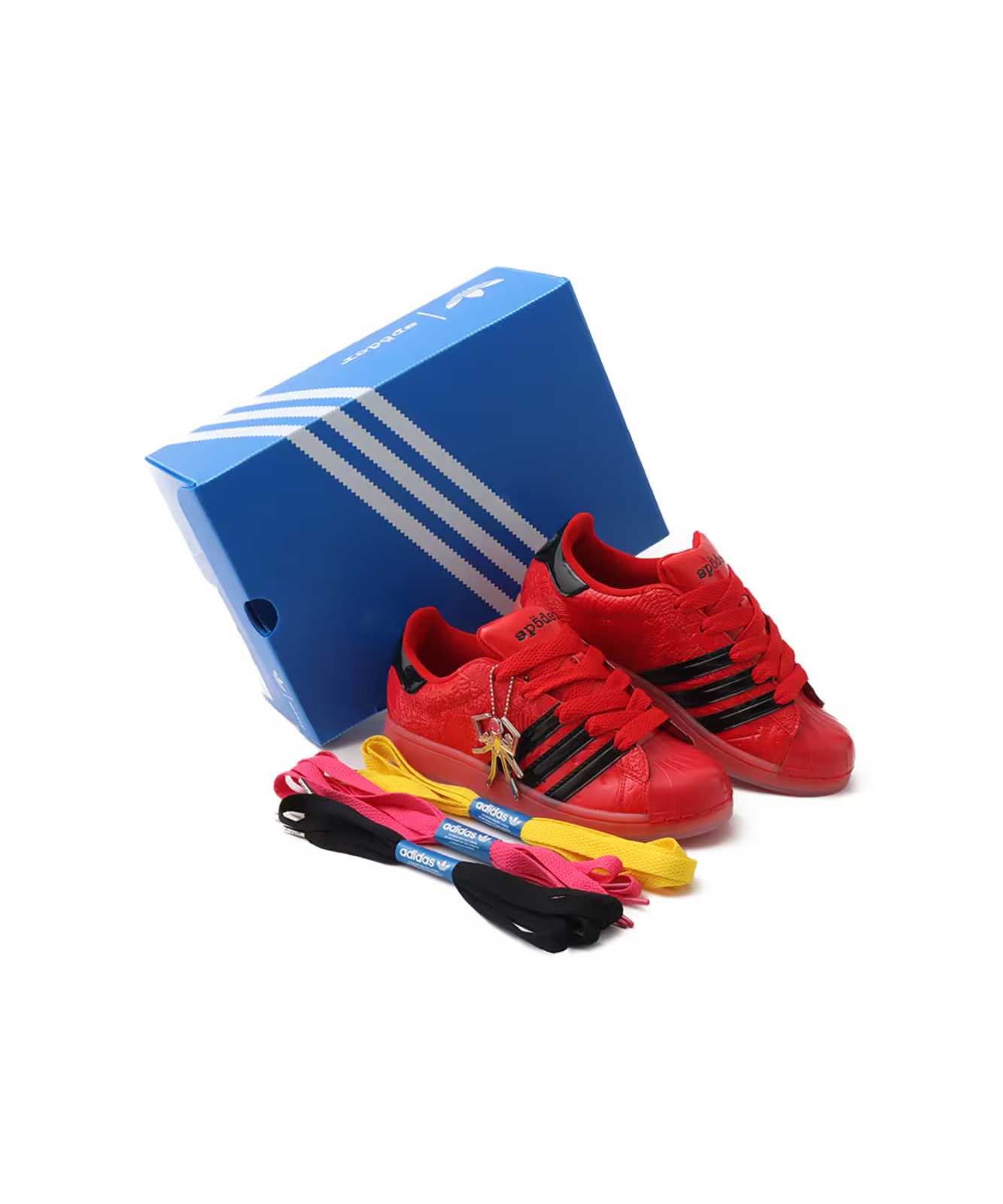 KJ7005 Sp5der adidas Superstar Red Core Black (Men's)