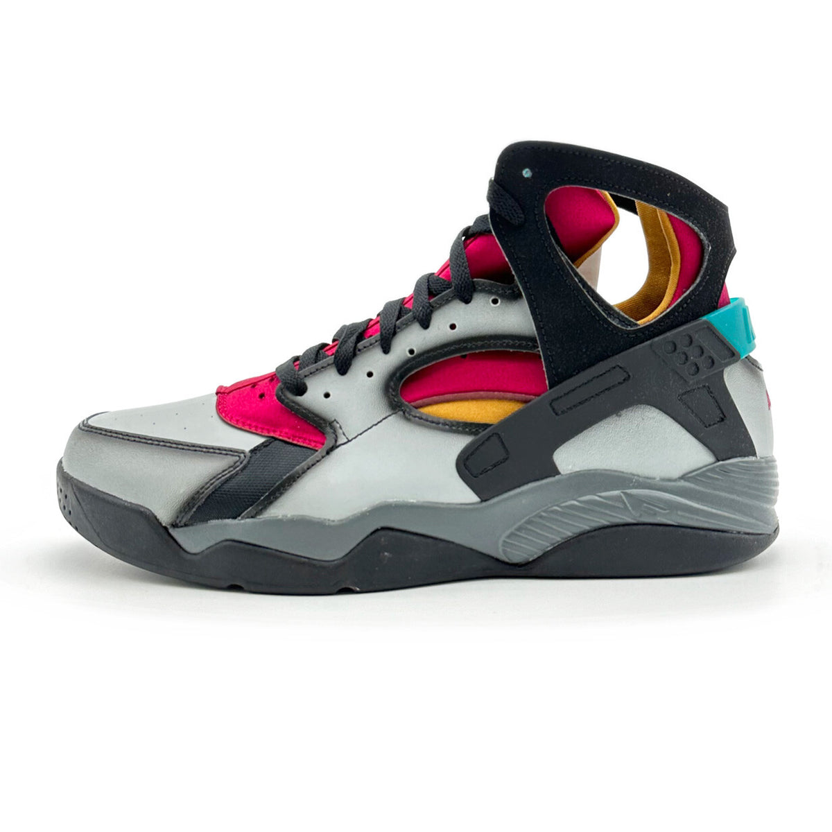 FD0189-001 Nike Air Flight Huarache Hoop Pack Bordeaux Light Smoke Grey Red