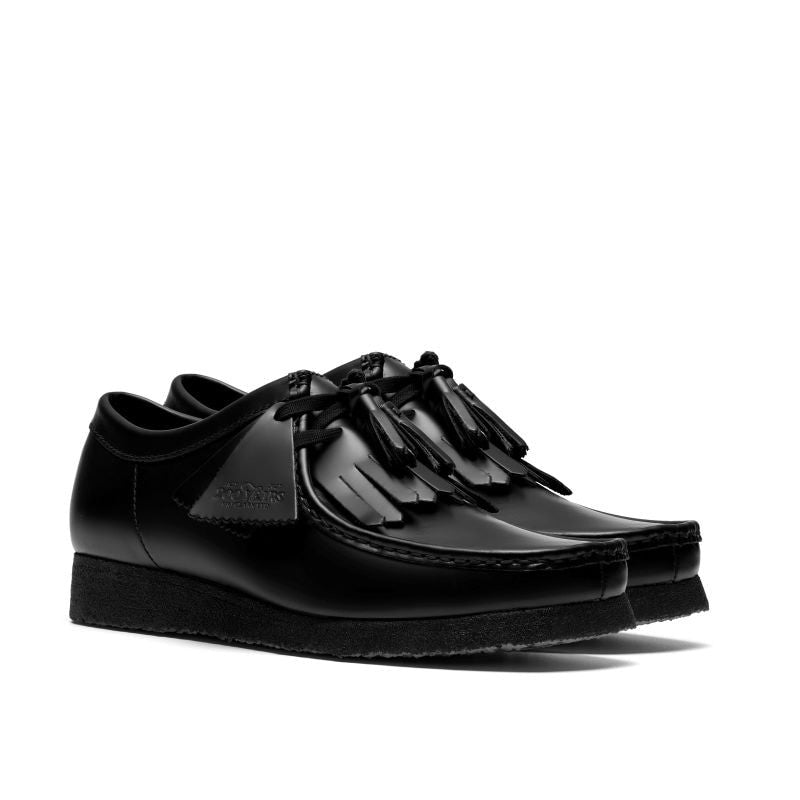 26183780 Clarks Wallabee Black High Shine Leather ( Men's )