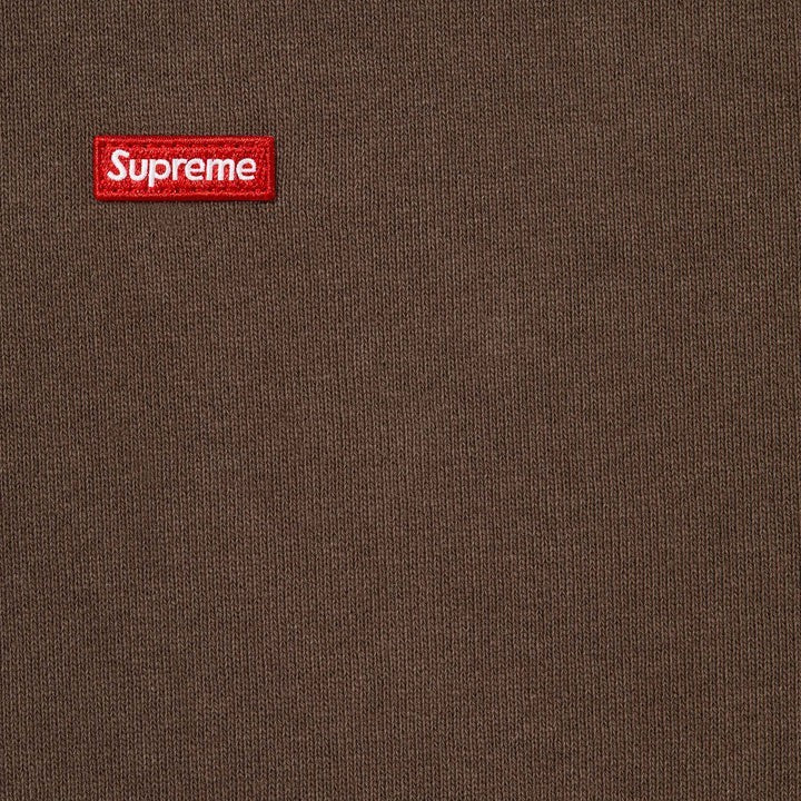 Supreme Small Box Zip Up Hooded Sweatshirt Brown