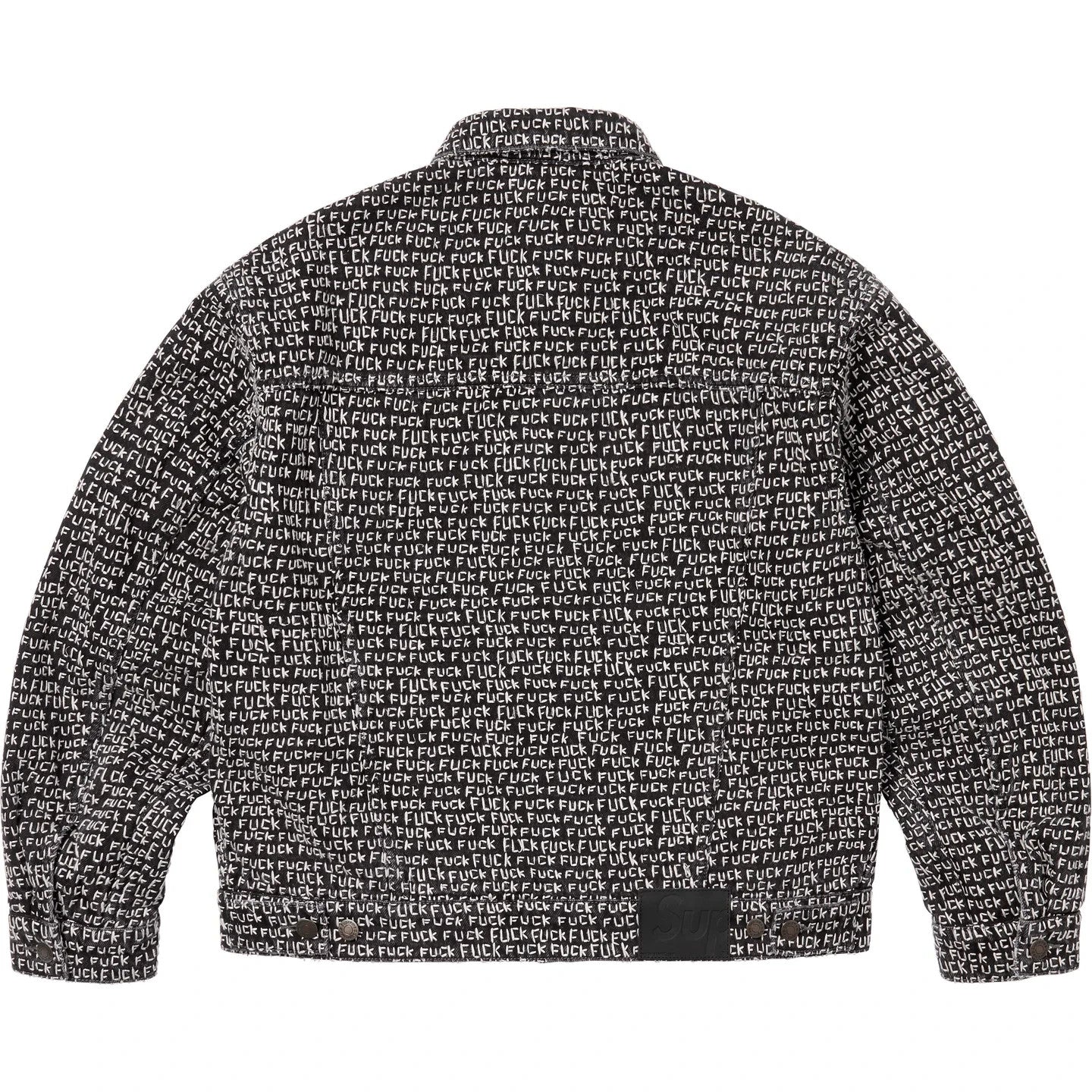 Supreme F*ck Stitch Denim Trucker Jacket Black