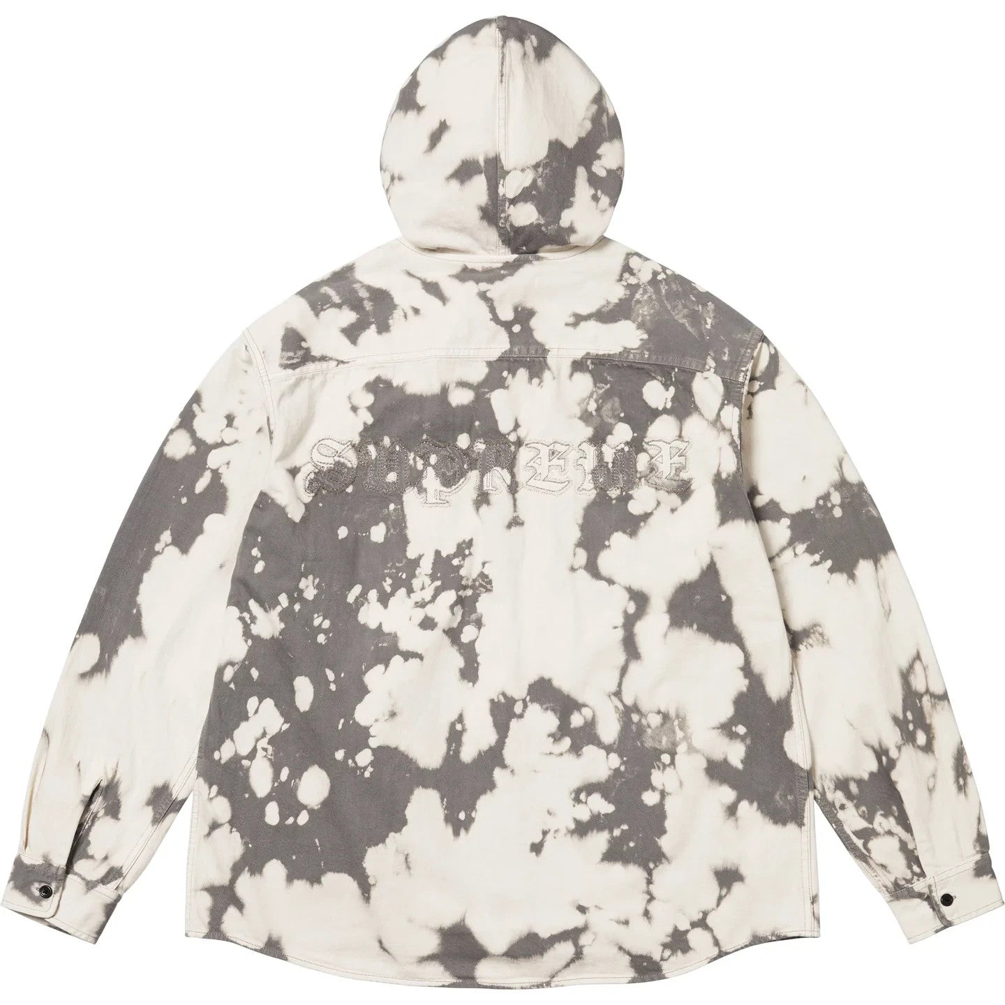 Supreme Hooded Denim Shirt Bleached