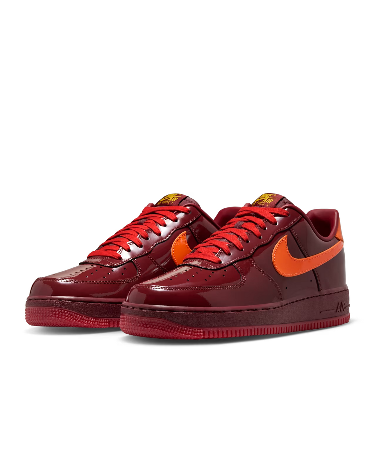 IO4489-601 Nike Air Force 1 Low Patent Leather Dark Team Red Safety (Men's)