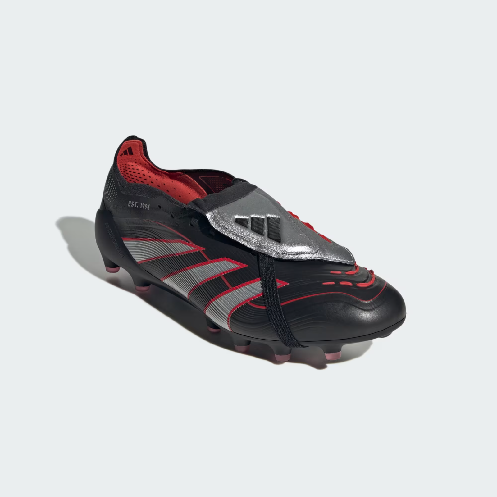 HQ2275 adidas Predator Elite BSR FT Core Black Silver Metallic Vivid Red (Men's)