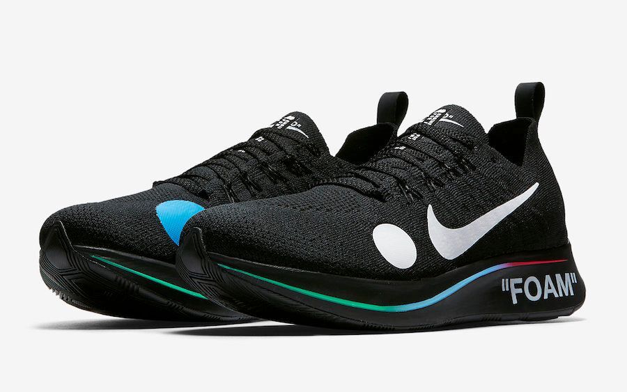 AO2115-001 Off-White à Nike Zoom Fly Mercurial Flyknit Black White Volt (Men's)