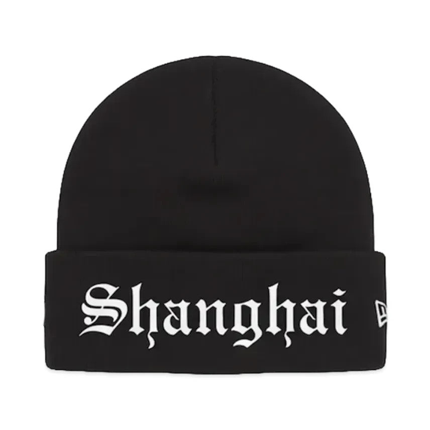 Supreme New Era Shop Beanie (Shanghai) Black