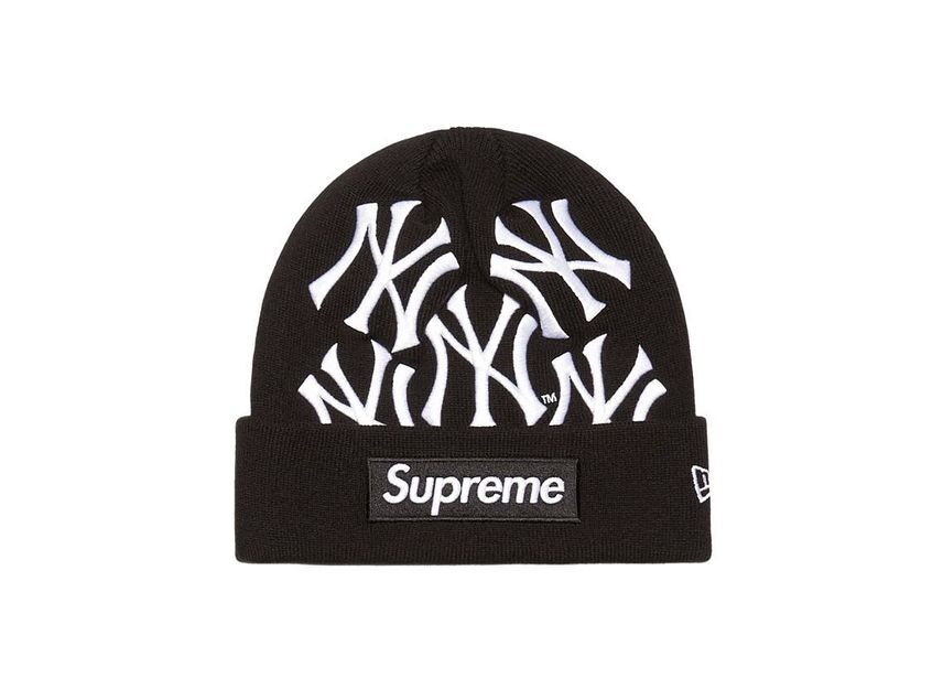 Supreme New York Yankees New Era Box Logo Beanie Black