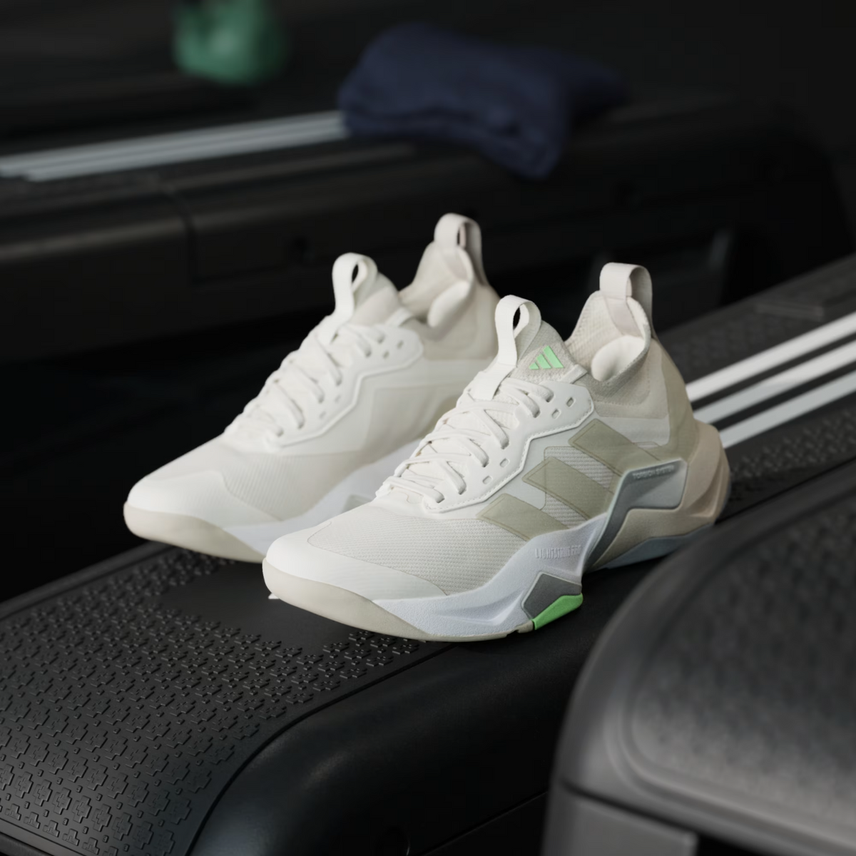 JS3171 adidas Rapidmove ADV 2 Chalk White Beige Lime Burst (Men's)