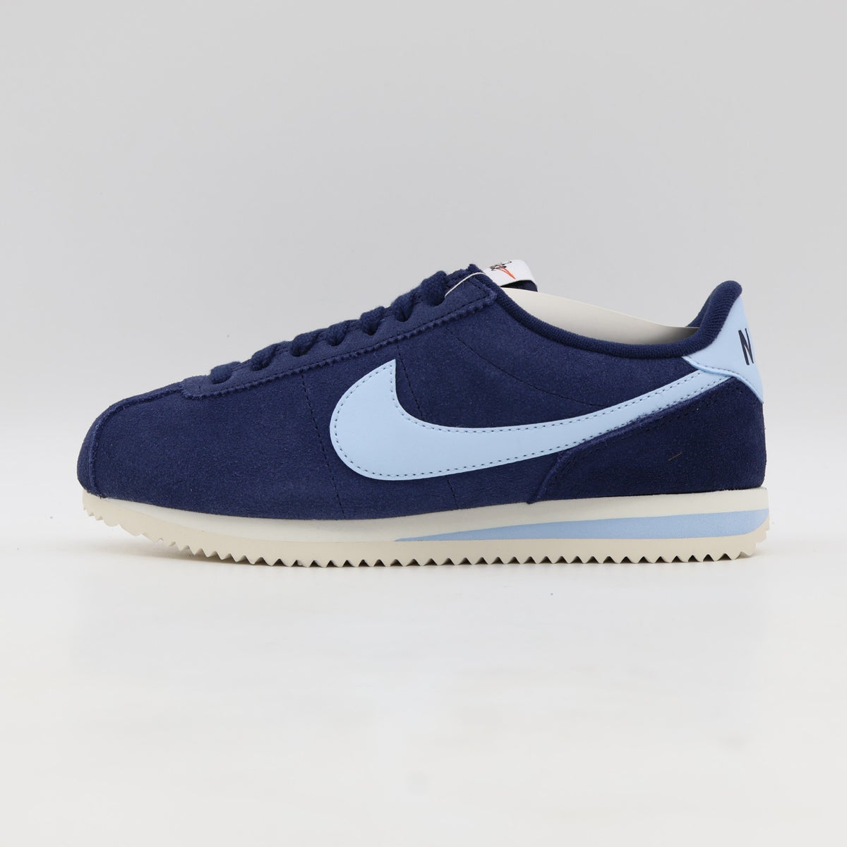 IB1857-400 NIke CORTEZ MIDNIGHT NAVY/CELESTINE BLUE-SAIL (Women's)