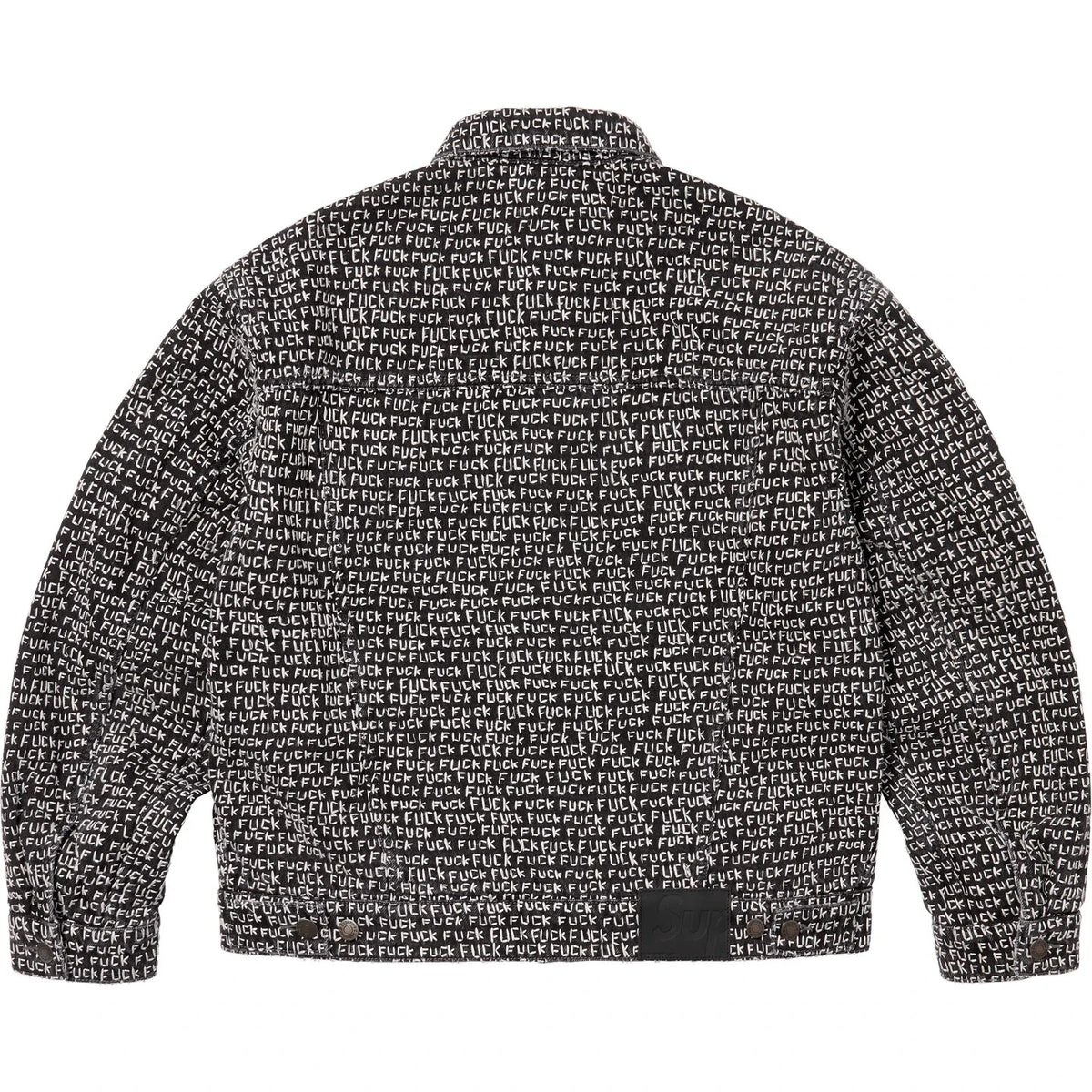 Supreme F*ck Stitch Denim Trucker Jacket Black