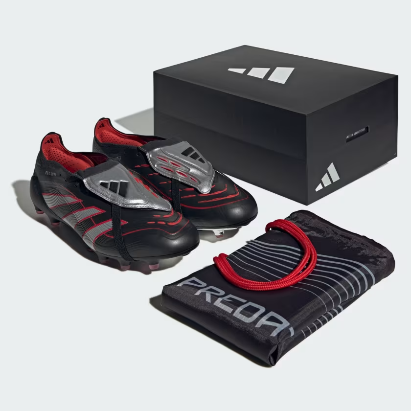 HQ2275 adidas Predator Elite BSR FT Core Black Silver Metallic Vivid Red (Men's)