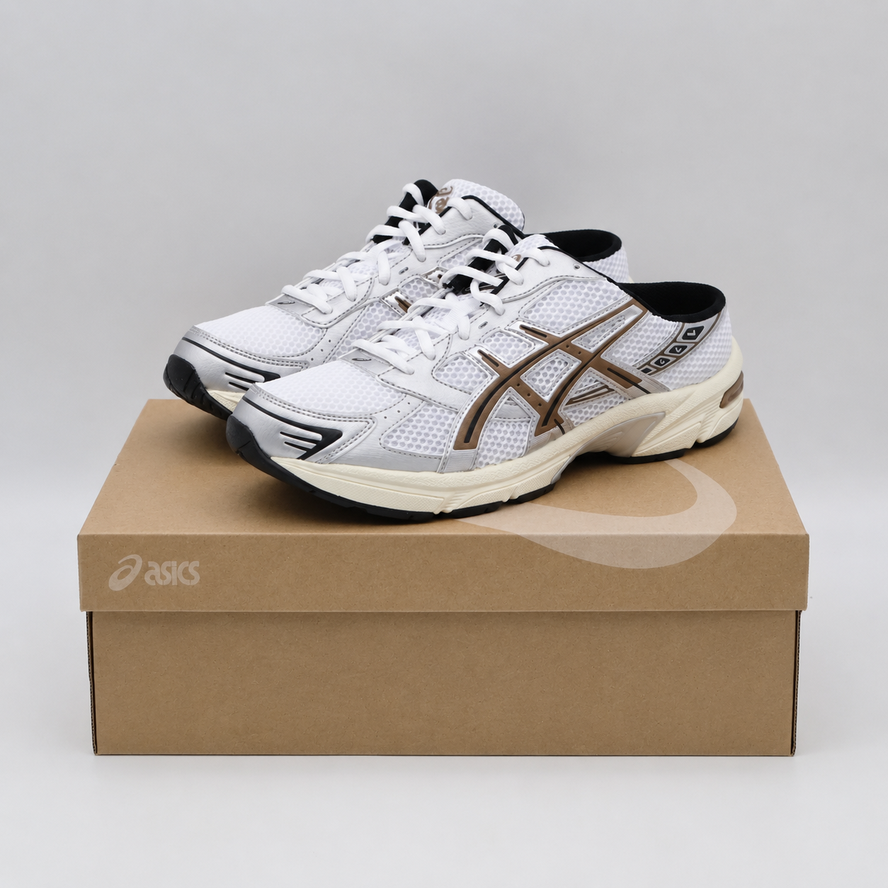 1203B048-101 Asics Gel-1130 Mule "Silver/Brown" (Men's)