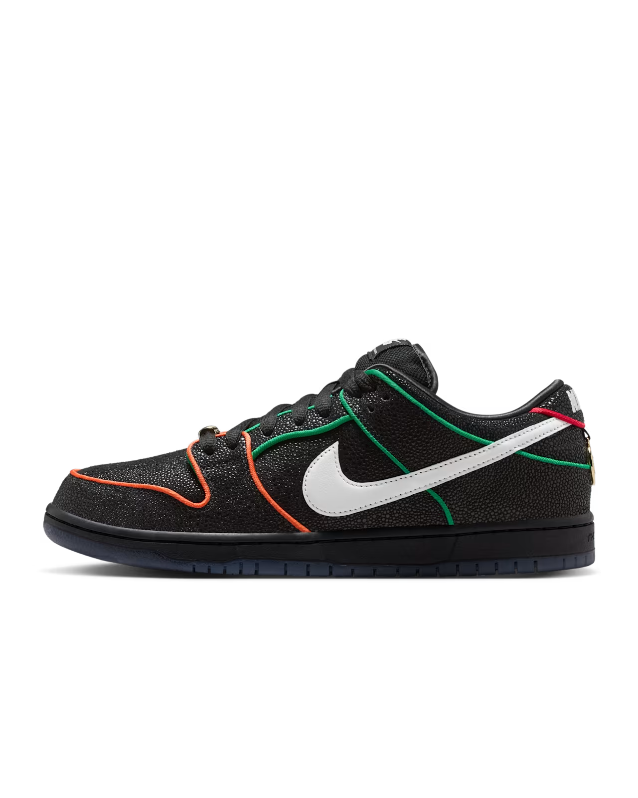 HV1664-001 Bronx Girls Skate Nike SB Dunk Low Pro Black Challenge Red (Men's)