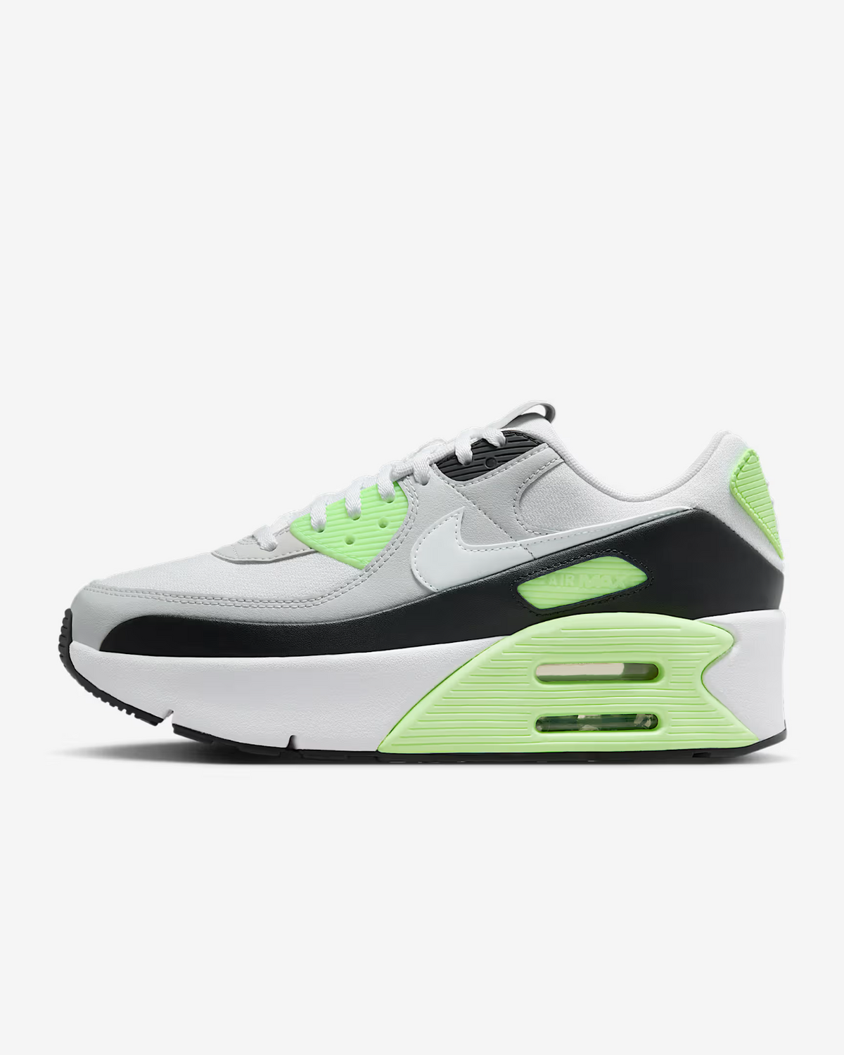 FD4328-002 Nike Air Max 90 LV8 Shoes Photon Dust Lime Blast Black (Women's)