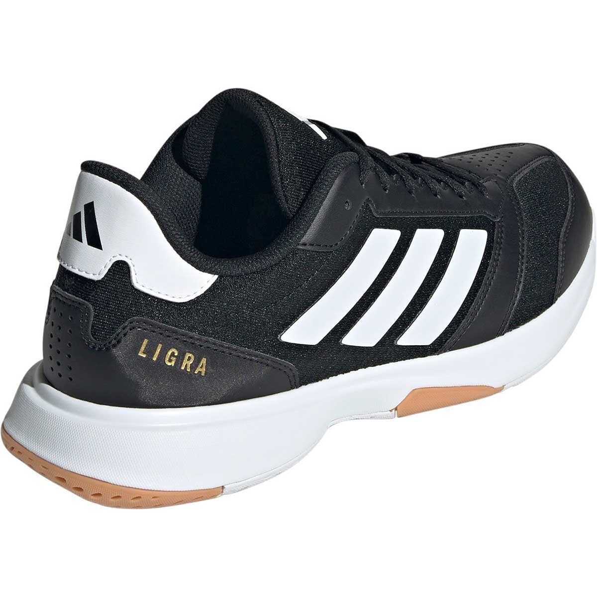 IH0526 Adidas Ligra 8 Indoor Shoes Core Black Cloud White Cloud White (Men's)