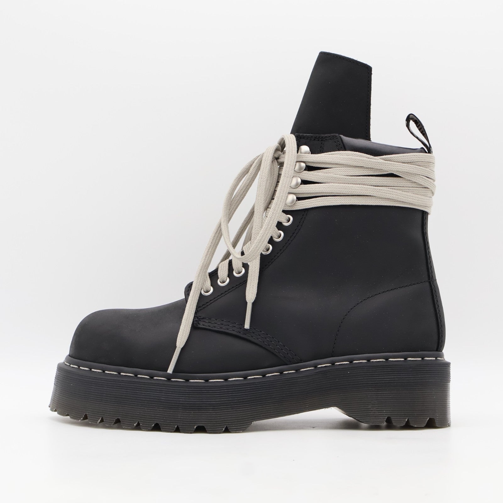 DM02E68139001 Rick Owens Dr.Martens Quad Sole Steel Toe Boot Black (Men's)