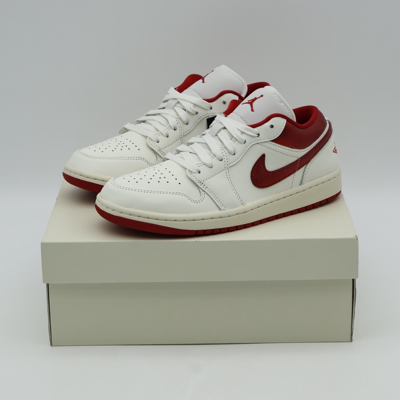 HJ9338-106 Nike Air Jordan 1 Low SE Sail Team Red Varsity Red (Women's)