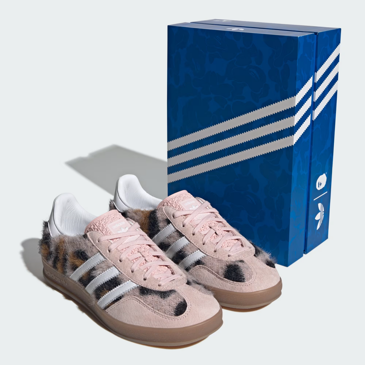 JS4600 atmos pink adidas Originals Gazelle Indoor Trinity Leopard Pink (Women's)