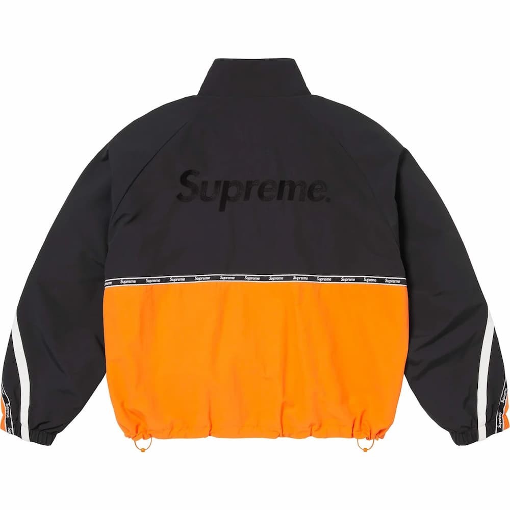 Supreme Logo Taping Track Jacket Orange