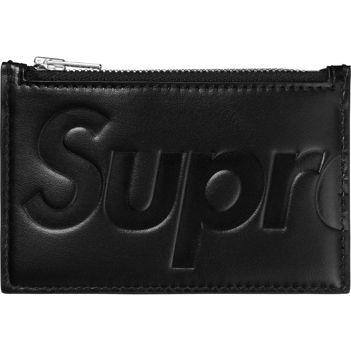 Supreme Leather Zip Card Holder (25FW) Black