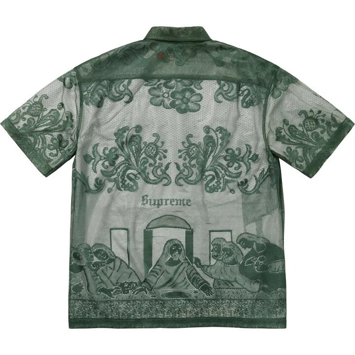 Supreme Last Supper Lace S/S Shirt Dark Green