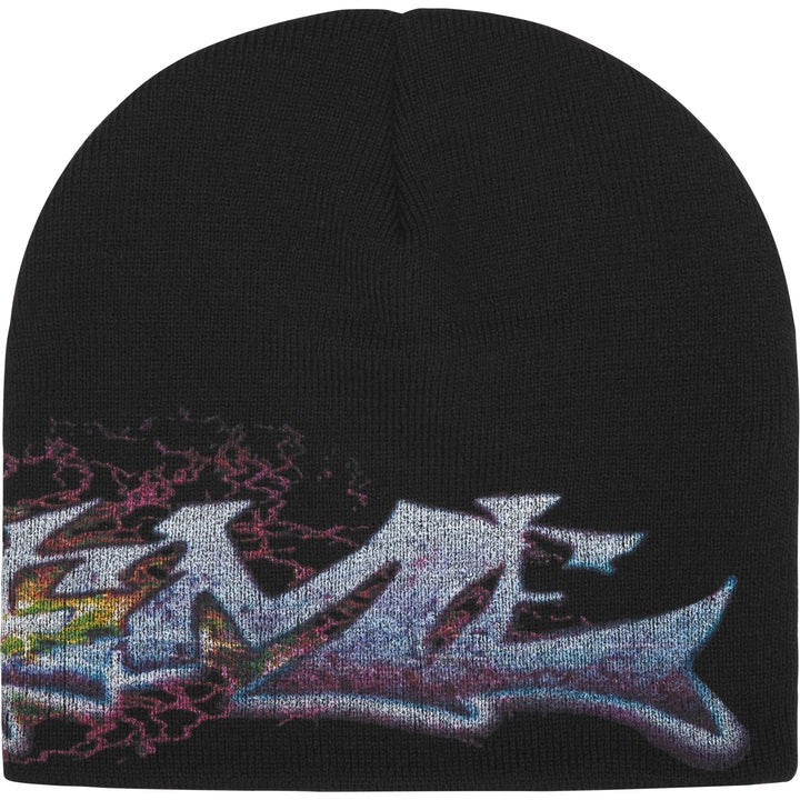 Supreme Tag Beanie Black