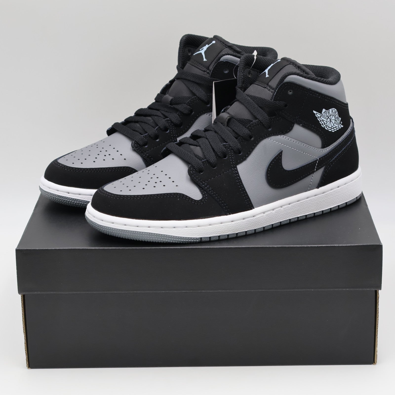 IU7672-001 Nike Air Jordan 1 Mid Black Cool Grey (Men's)