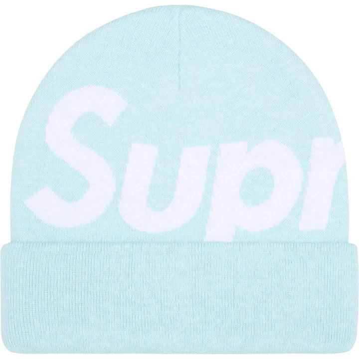 Supreme Big Logo Beanie Light Blue