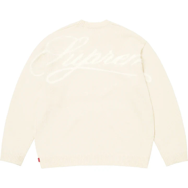 Supreme Angora Script Sweater Ivory