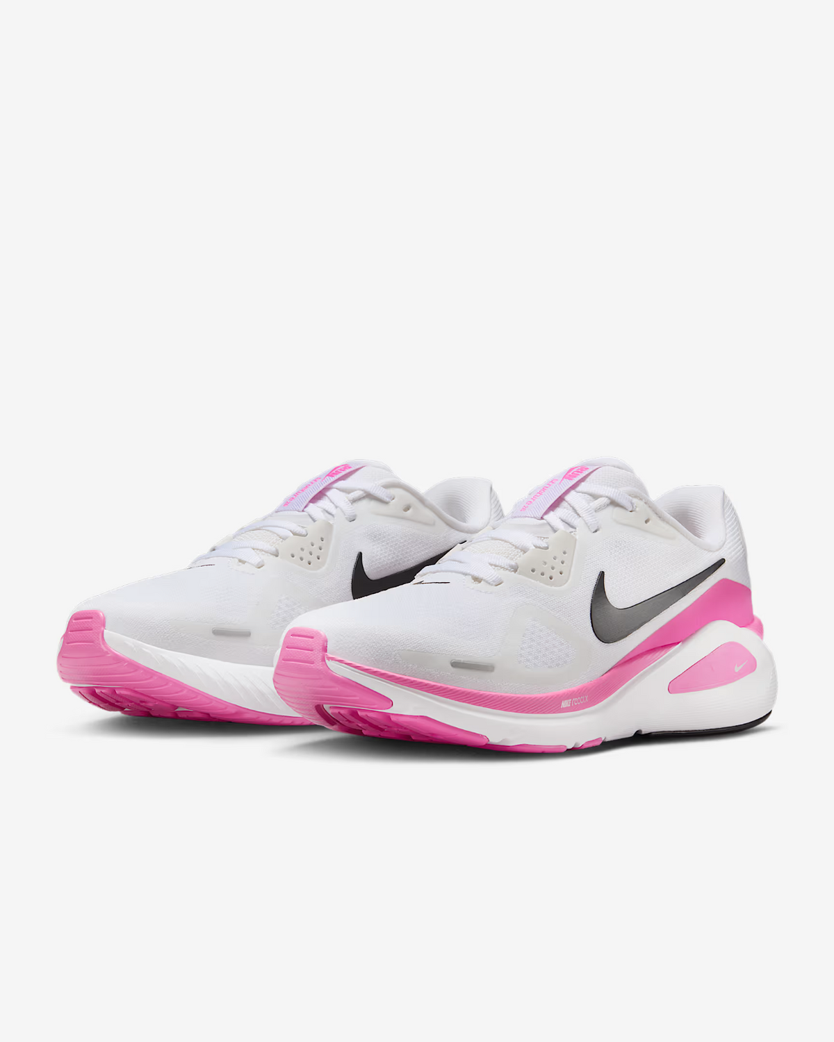 HJ1101-104 Nike Structure 26 White Playful Pink Metallic Silver Black (Women's)