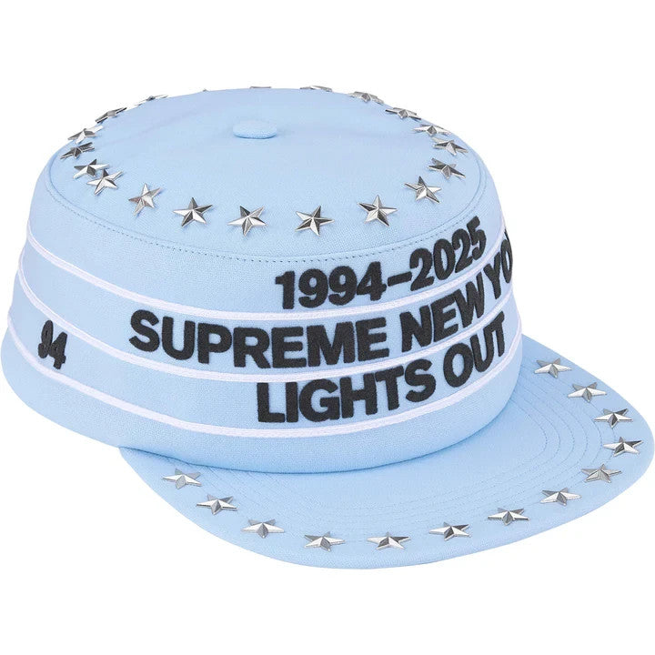 Supreme Stars Studded Pillbox Hat Light Blue