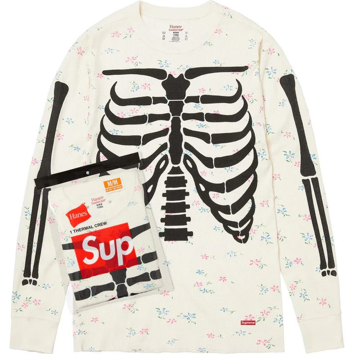 Supreme Hanes Bones Thermal Crew (1 Pack) (25FW) Floral