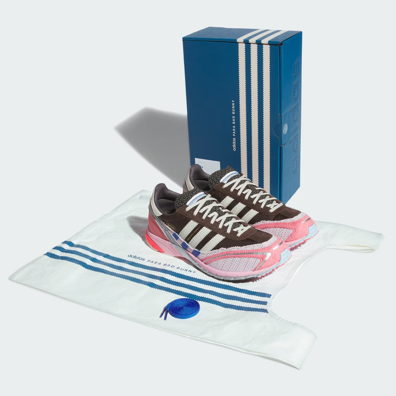 JP5997 Bad Bunny adidas Originals Adizero SL72 Brown Clear Pink Hazy Rose (Men's