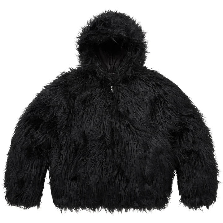Supreme Y's by Yohji Yamamoto Faux Fur WINDSTOPPER Hooded Bomber Jacket Black