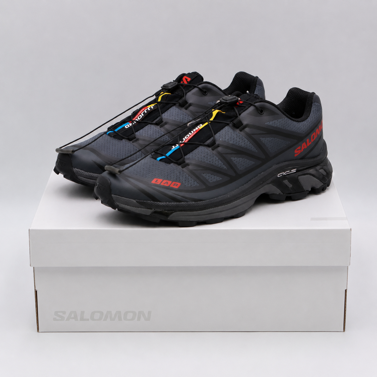 L49130300 JJJJound Salomon XT-6 Ebony Black Fiery Red (Men's)