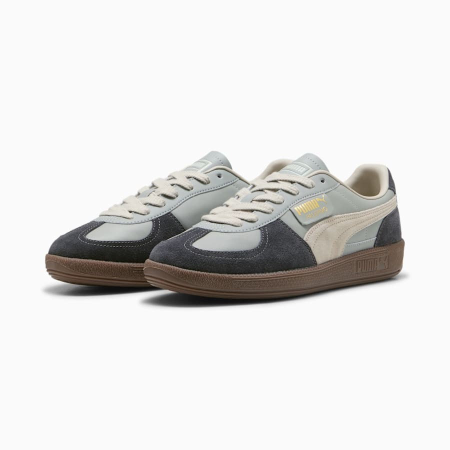 396464-23 Puma Palermo Leather Smokey Gray Desert Dust (Men's)