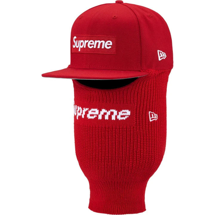 Supreme Box Logo New Era Balaclava Red