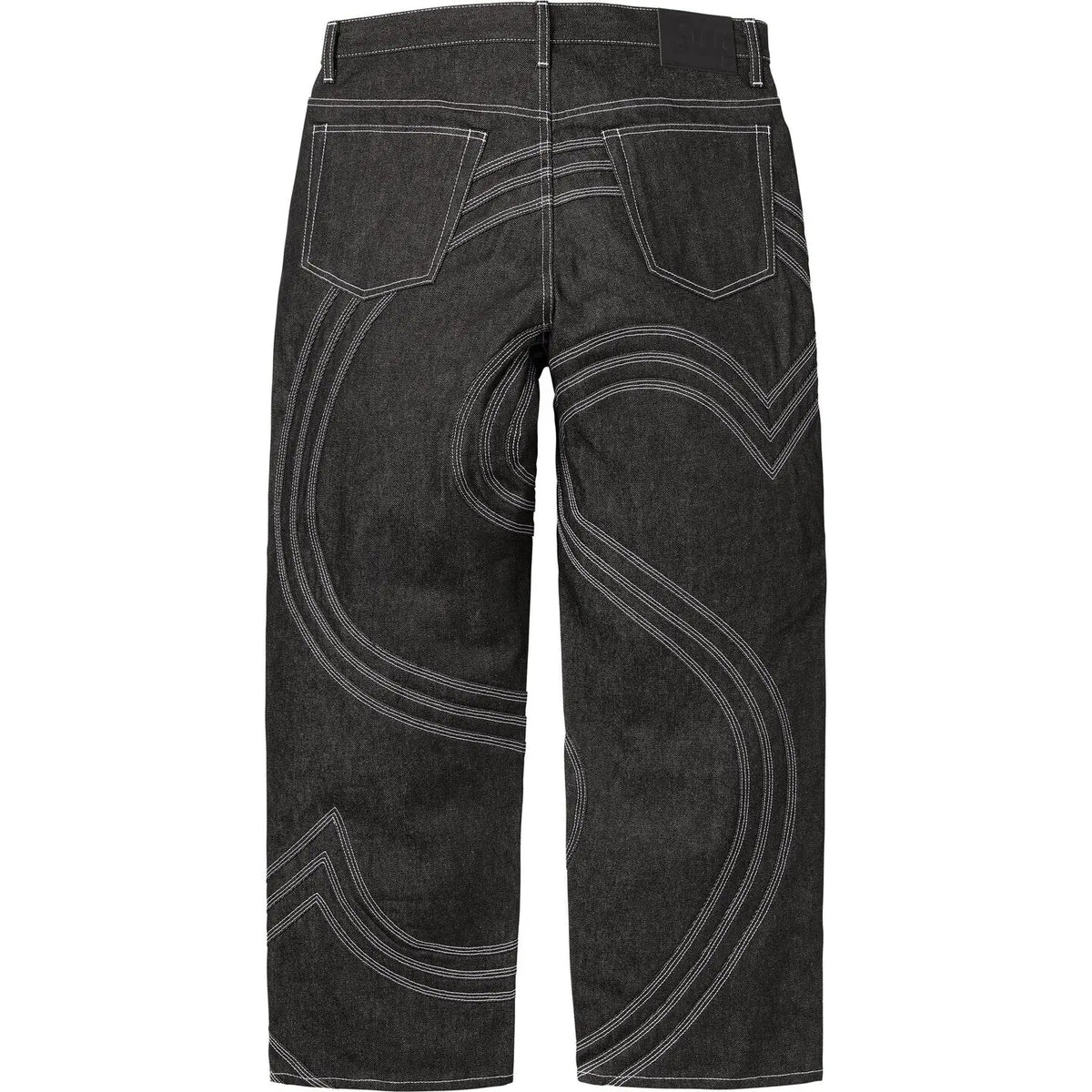Supreme S Logo Rigid Baggy Jean Rigid Black