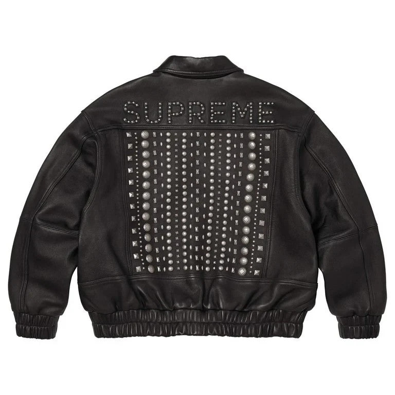 Supreme Multi Studded Leather Jacket Black