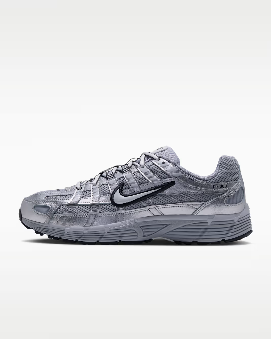 BV1021-022 Nike P-6000 "Wolf Grey/Off White/Metallic Silver" (Women's)