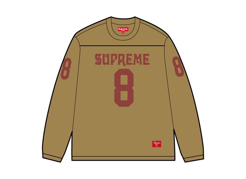 Supreme Affiliated L/S Football Top Light Olive