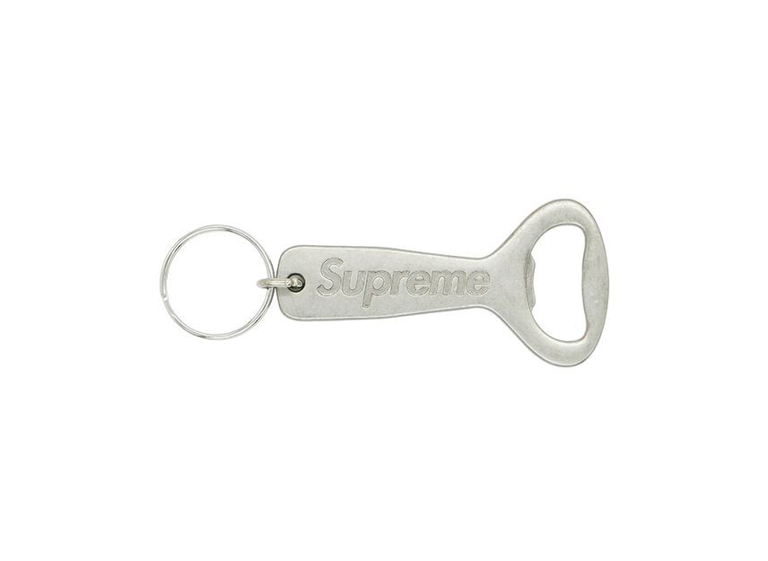 Supreme Bottle Opener Keychain Silver