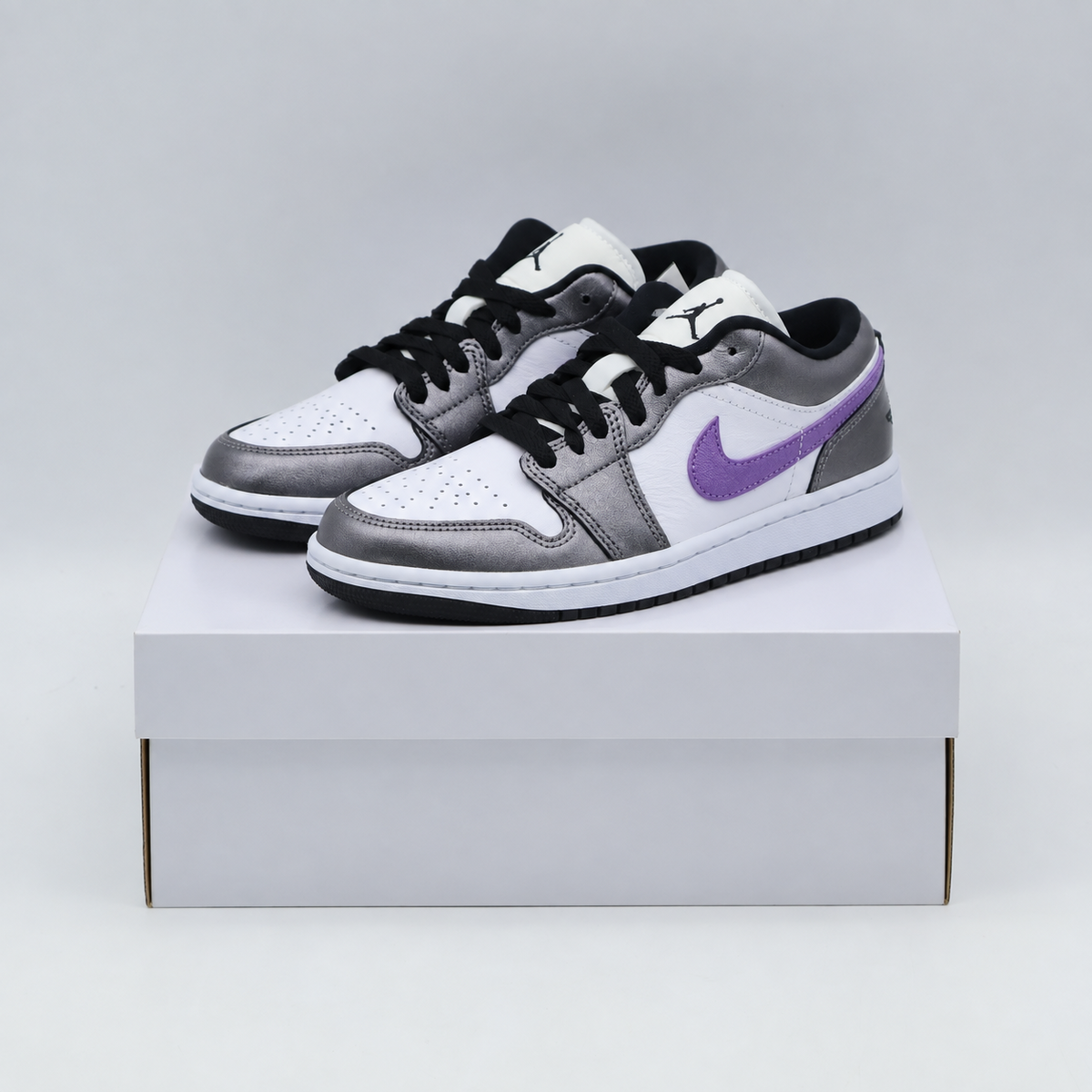 HJ5910-105 Nike Women's Air Jordan 1 Low Metallic Purple (Women's)
