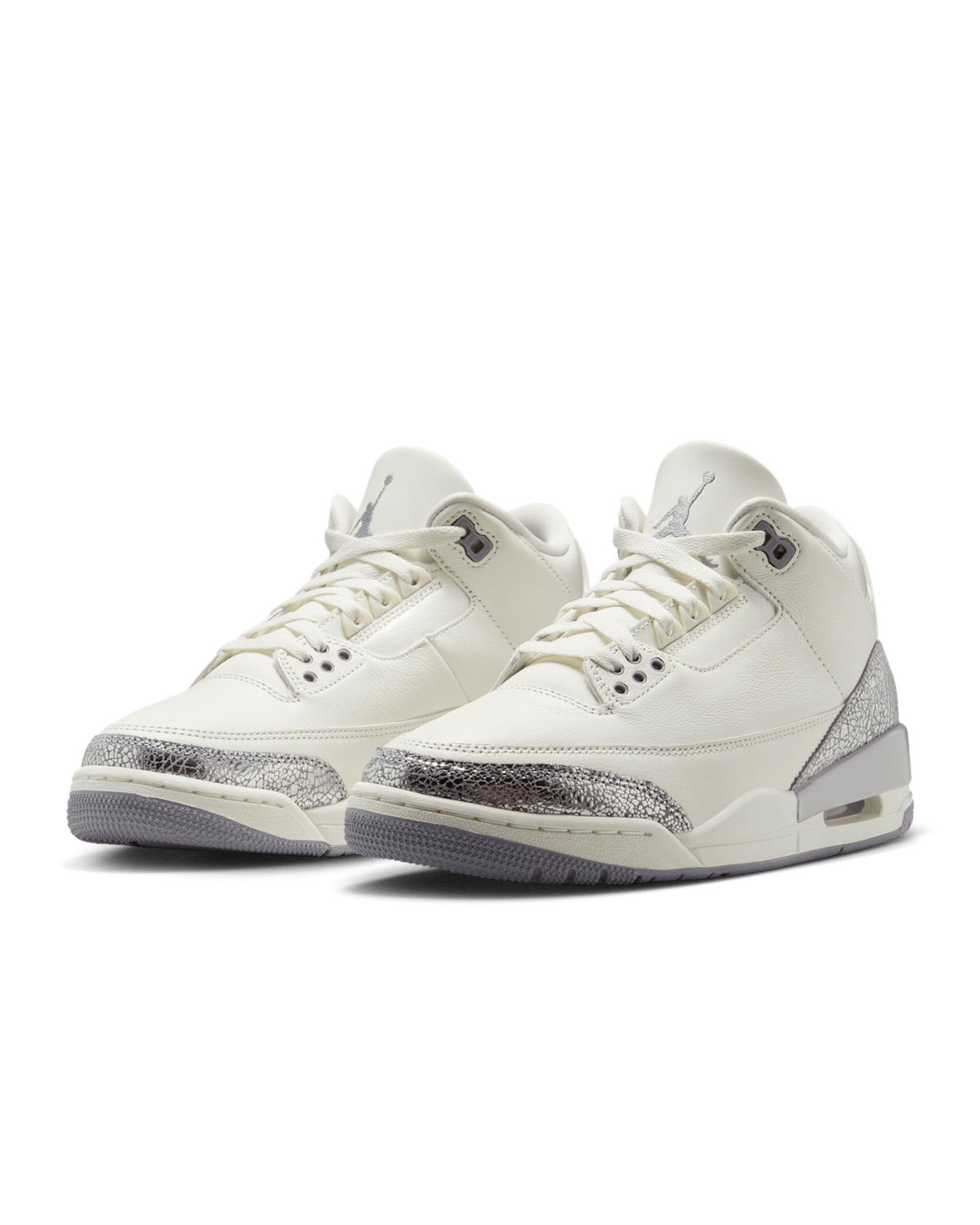 CK9246-100 Nike Air Jordan 3 Retro Sail Metallic Silver (Women's)