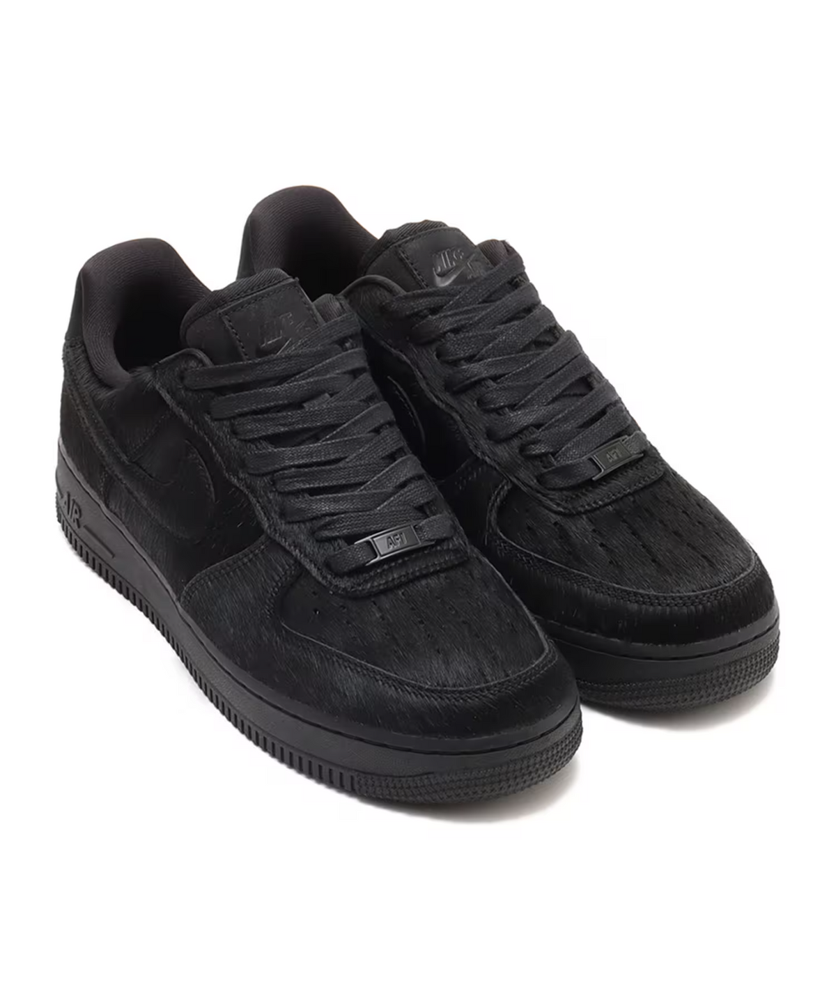 II7398-001 Nike Air Force 1 Low Faux Pony Hair Black (Women's)
