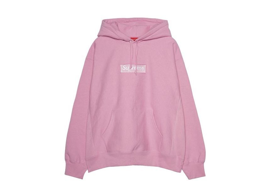 Supreme Box Logo Hooded Sweatshirt Pink