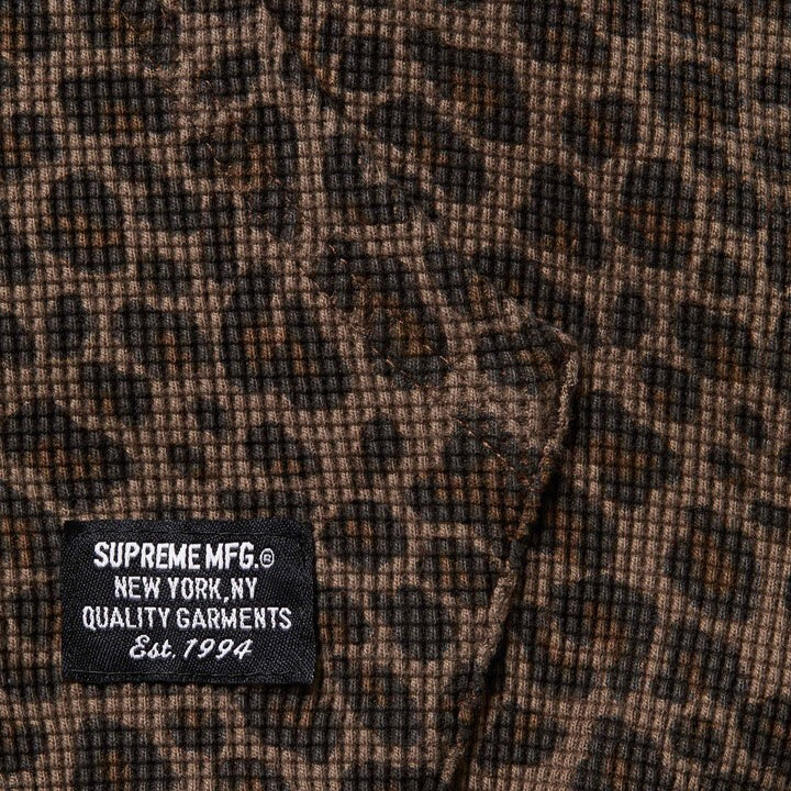 Supreme Hooded Zip Up Thermal Leopard